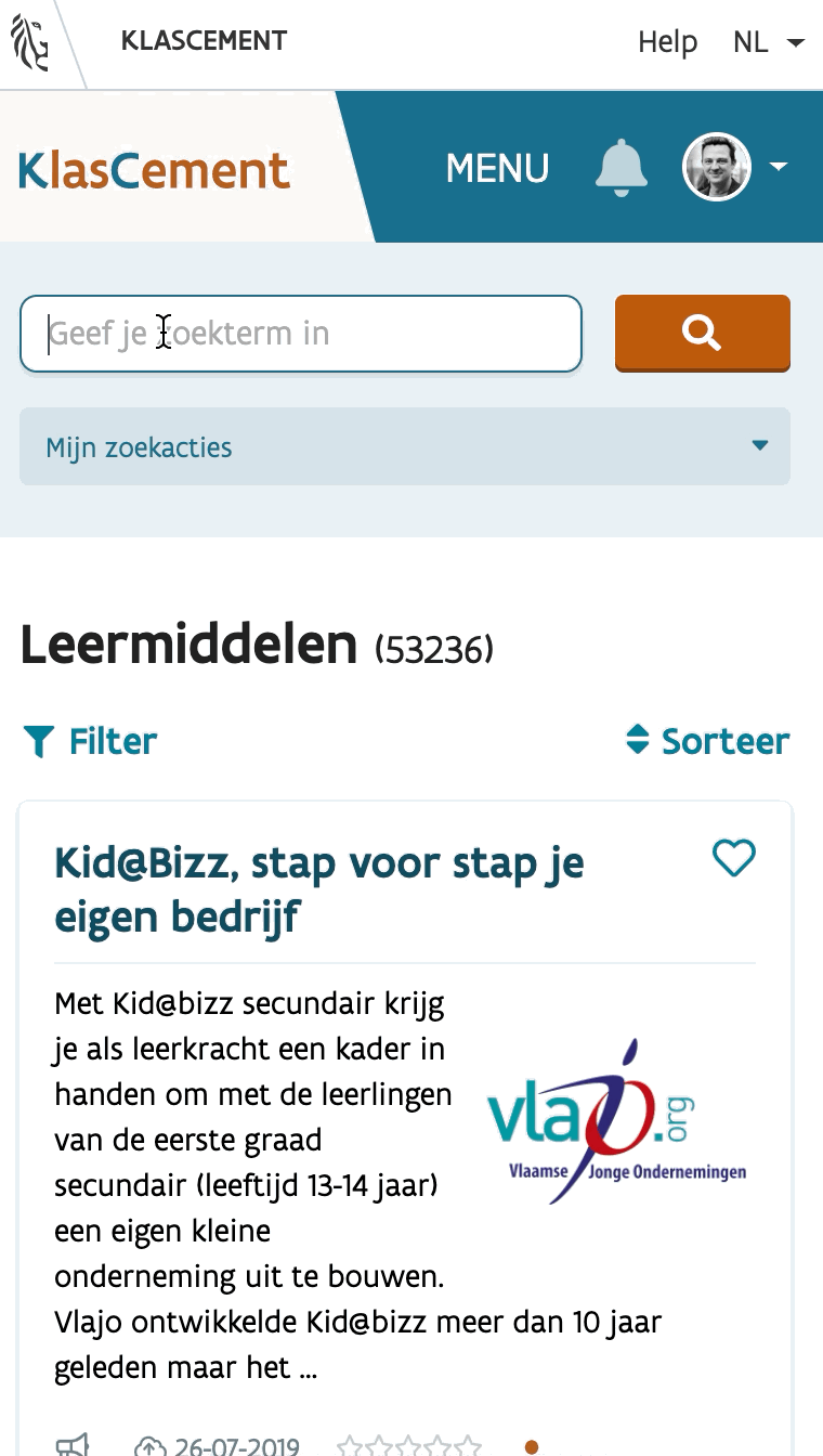 Duidelijke suggesties bij zoeken