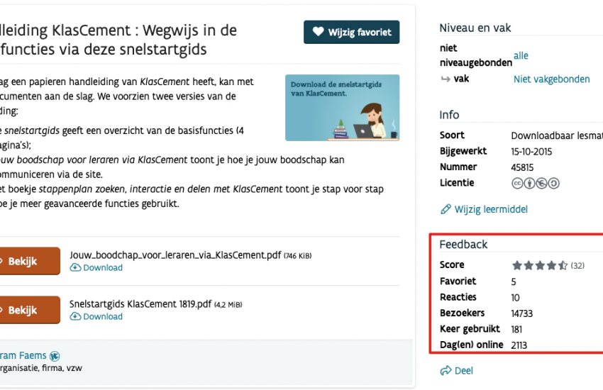 Screenshot aantal keer gedownload en bekeken