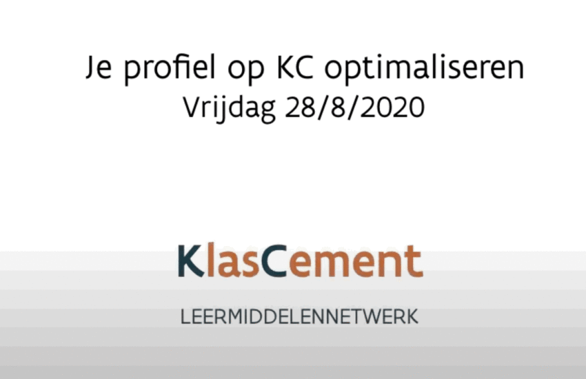KlasCement: Profiel optimaliseren