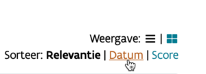 sorteer op datum