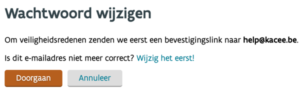wachtwoord wijzigen doorgaan